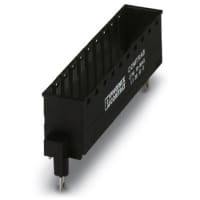 Carril del compartimiento w/grounding; 10 enchufes protectores de LSA-PLUS
