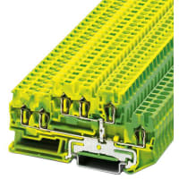 Alimente-througterm el blockAWG: 28-12; conec de la Resorte-jaula; verde-amarillo; NS35/7 5 NS35/15