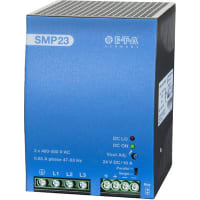 Fuente de alimentación, AC/DC, Dinar-Carril, conectador del PWB, terminales del tornillo, 400-500VAC, 24VDC, 10A