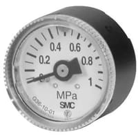 Galga, presión, serie de AR, aire, 1MPa/150PSI, 37.5OD, lado del vert 1/8R