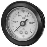 Galga, presión, serie de AR, aire, 42OD, 1MPa, 1/8NPT, 24VDC LED