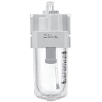 Lubricador, aire, 3/4NPT, llave de drenaje, protector transparente del tazón de fuente