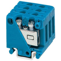 Mini bloque de terminales, Feed-Through, conec del tornillo, W: 5 milímetros, azul, NS 15, serie de los BU MSB de MBK