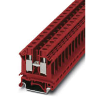 Block del term; Feed-Through; Conn de Screw; pos 1; AWG: 20 - 6; W: 10.2m m; red; NS 35/7 5 10 N RD