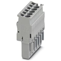 Enchufe, 5 posición, 26mmx39m m, jaula del resorte, 28-12 AWG, gris, serie de ST-COMBI