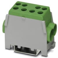 Línea interurbana terminal del rama; Conec del tornillo; 1 posición; AWG: 8-2; W: 27m m; verde; UDB 2X35/25 GN