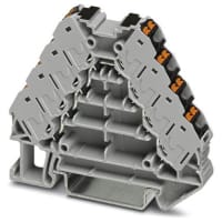 Distributors de Potential, 250V, 17.5 A, AWG: 12-26, Push-en conn, W: 8.3m m, L: 64m m