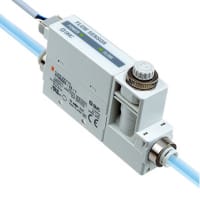 Interruptor de flujo, aire/gases, 2 color, sensor alejado, 2-100L/min, 1/4NPT, anal hacia fuera
