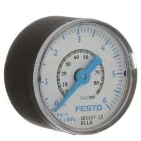 Galga de presión de la precisión, aproximadamente Diam 40m m, ningunas escalas 2bar/psi