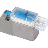 Válvula, solenoide, mt bajo, 24VDC L enchufe, 3 pinta, operación directa, NC, placa de w/sub