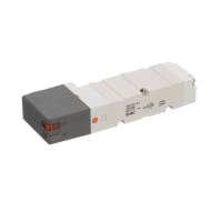 Válvula de solenoide, 2 puerto 5 de la posición, Mnt bajo PlugIn, de goma, IP65, 24V, serie VQ4000