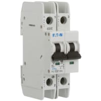 Circuit Breaker, FAZ, C Curve, 2 Pole, 3A, 240 VAC, Screw Terminals