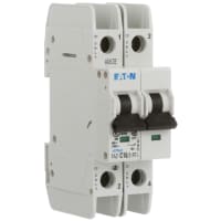 Interruptor, FAZ, curva de C, 2 poste, 16A, 240 VAC, terminales del anillo