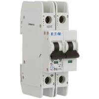 Interruptor, FAZ, curva de D, 2 poste, 16A, 240 VAC, terminales del anillo