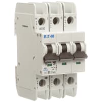 Disyuntor, FAZ, curva de B, 3 poste, 5A, 240 VAC, Terminales de rosca