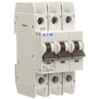 Interruptor, FAZ, curva de C, 3 poste, 3A, 240 VAC, terminales del tornillo