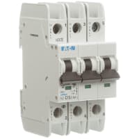 Interruptor, FAZ, curva de C, 3 poste, 15A, 240 VAC, terminales del tornillo