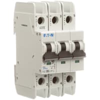 Interruptor, FAZ, curva de B, 3 poste, 6A, 240 VAC, terminales del anillo