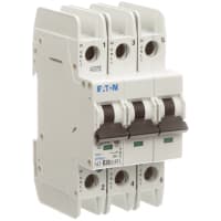 Interruptor, FAZ, curva de B, 3 poste, 30A, 240 VAC, terminales del anillo