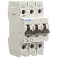 Disyuntor, FAZ, curva de D, 3 poste, 1A, 240 VAC, terminales del anillo