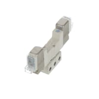 La válvula, 2 postula el dbl, mt bajo w/subplate M5, 5 pinta, solenoide 24VDC L enchufe