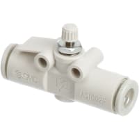 Control de flujo, línea aérea, codo, metro adentro, puerto M3x.5, para el tubo de 4m m, tuerca redonda