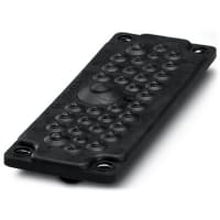 Placa feed-Through del cable, 222x92m m, OD: 6-10mm/7-12mm/10-14mm/12-18mm/17-32m m, negro