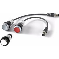 No-Iluminado, 2-Pos interruptor, perilla del apretón del pulgar, plata, 1NO, el 1m, C22-Series