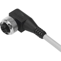 Cablegrafíe con el enchufe, para los sensores y el interruptor del prox, los 5m, perno de M12 5, alambre abierto de 4, pescado con caña, poly