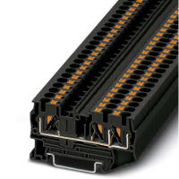 NEGRO FEED-THROUGH DEL MILÍMETRO 6.2 DEL BLOQUE DE TERMINALES; 800 V, corriente nominal: 32 A