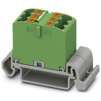 Alineación 6-Conn, 500V, 24 A, serie del bloque de distribución w/Horizontal de PTFIX
