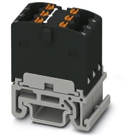 Bloque de distribución, internamente Jumpered, 6-Conn, 500V 17.5A, serie de PTFIX