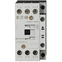 Contactor, 3 poste, 18 amperio, marco C, 1No aux., bobina 240Vac