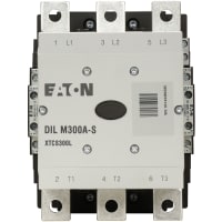 Contactor, 3 poste, 300 amperio, marco L, 2No-2Nc aux., bobina estándar 120Vac