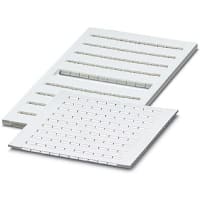 Tira de marcador del bloque de terminales, blanco, impresión negra, 1-12, horizontal, serie de ZB/ZBF