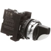 Interruptor No-Iluminado, bisel del METAL, 2-Pos, serie 1NO, mantenido, M22