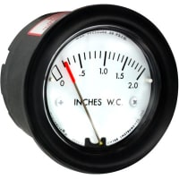 Galga de presión diferenciada, gama 0-2 " H2O, 1/8 " varón de NPT, 5% del acumulador, 2-5000 serie