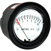 Galga de presión diferenciada, gama 0-10 " H2O, 1/8 " varón de NPT, 5%Acc, 2-5000 serie