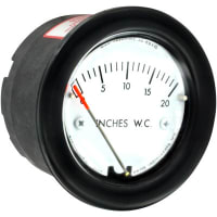 Galga de presión diferenciada, gama 0-20 " H2O, 1/8 " varón de NPT, 5%Acc, 2-5000 serie