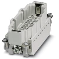 Conectador rectangular; Relleno sin contactos; 600V; 13A; posición 16+Ground; Encrespadura