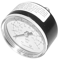 La galga de presión de aire, 50m m, barra de 0-10, 3 escala la barra MPa, R 1/8, serie de la PSI de 18-015