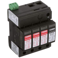 Protector de oleada; 4 ch; contacto de indicador alejado para el alambre 277/480VAC 4 más la tierra