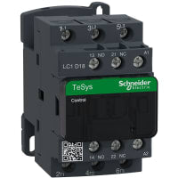 Contactor LC1D, 3P, 3 NO, AC-3, 40V, 18 A, 208 VAC, serie de TeSys Deca