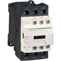 Contactor LC1D, 3P, NO de 3, AC-3, 40V, 38 A, 24 VDC, TeSys Deca Series