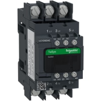Contactor LC1D, 3P, 3 NO, AC-3, 40V, 65 A, 240 VAC, 50/60 hertzio, serie de TeSys Deca