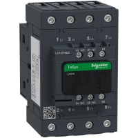 Contactor LC1D, 4P, 40V, 60 A, 220 VAC, 50/60 hertzio, serie de TeSys Deca