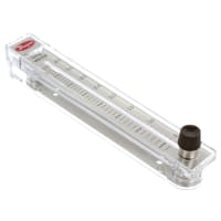 Flujómetro, RMC, .4-4 GPM del agua, válvula del acero inoxidable, acumulador del 2%, nptf del 1/2in
