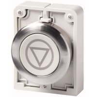Botón de 30m m, momentáneo, rasante, IP67/IP69K, bisel del metal, X67 gris, serie M30