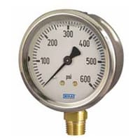 La galga de presión, 232.34 4.5 2000PSI 1/2 LCC, el 1/2 " NPT baja el montaje, caso plástico