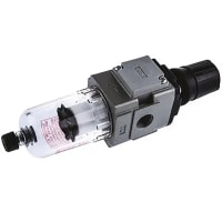 Filtre el regulador, aire, 1/2NPT, tazón de fuente del metal, NINGÚN dren, galga, 125PSI, blanco urbano